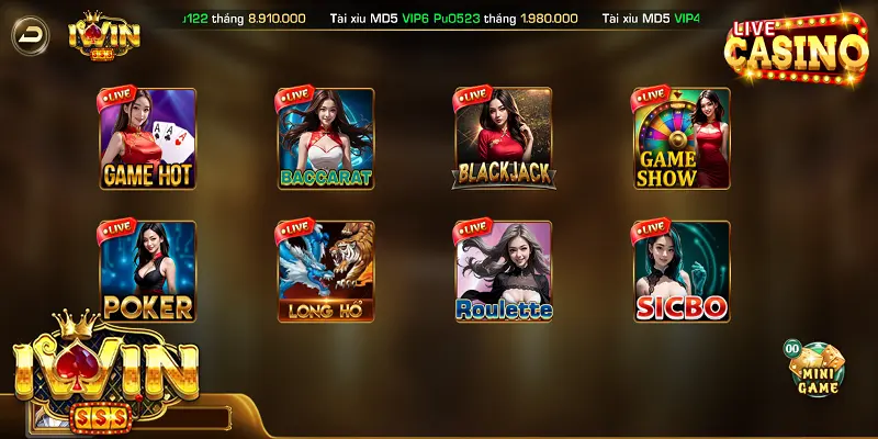 So Sánh Các Trò Chơi Live Casino Tại Nhà Cái iWin 2 So sánh các trò chơi bàn tại Live Casino iWin