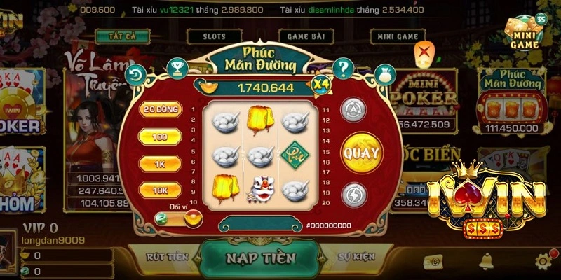Tham Gia Nổ Hũ Phúc Mãn Đường iWin Hấp Dẫn 3 Giao Diện Và Âm Thanh Hấp Dẫn