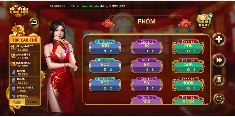 Cách Tạo Bàn Chơi Phỏm Iwin Thú Vị 2 Bàn chơi trực tuyến